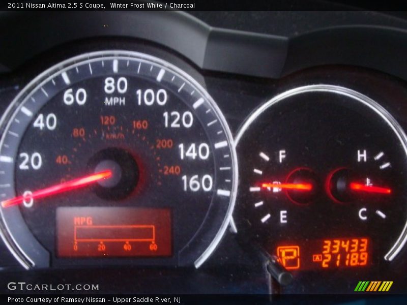 Winter Frost White / Charcoal 2011 Nissan Altima 2.5 S Coupe