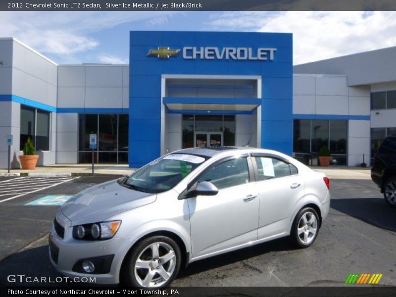 Silver Ice Metallic / Jet Black/Brick 2012 Chevrolet Sonic LTZ Sedan