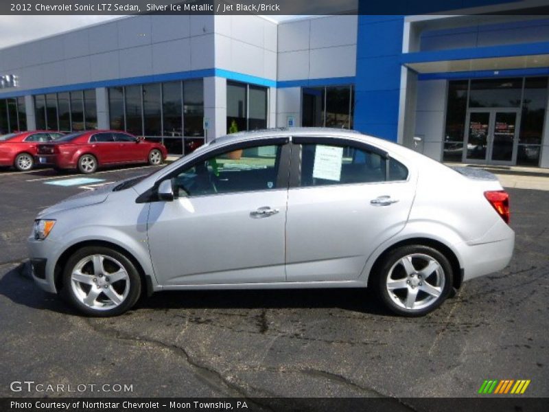 Silver Ice Metallic / Jet Black/Brick 2012 Chevrolet Sonic LTZ Sedan