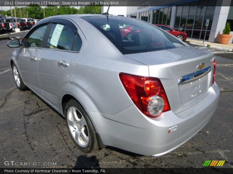 Silver Ice Metallic / Jet Black/Brick 2012 Chevrolet Sonic LTZ Sedan