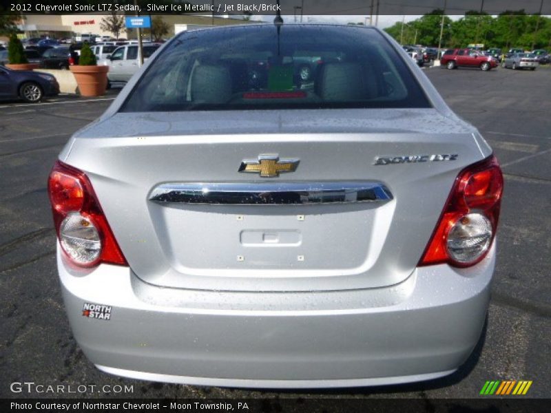 Silver Ice Metallic / Jet Black/Brick 2012 Chevrolet Sonic LTZ Sedan
