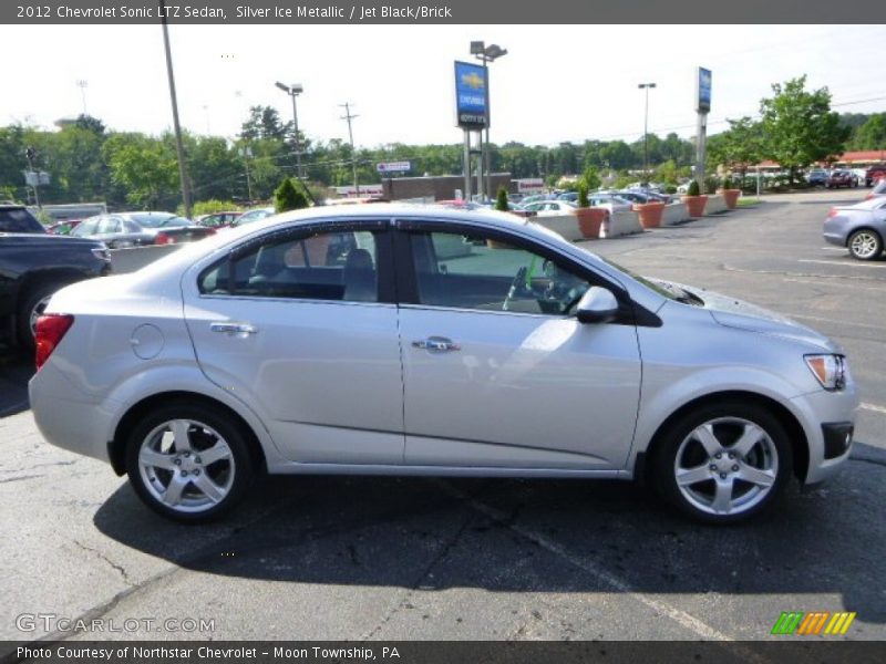 Silver Ice Metallic / Jet Black/Brick 2012 Chevrolet Sonic LTZ Sedan