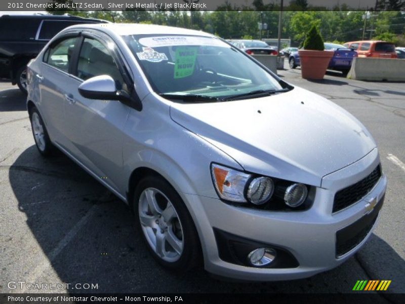 Silver Ice Metallic / Jet Black/Brick 2012 Chevrolet Sonic LTZ Sedan