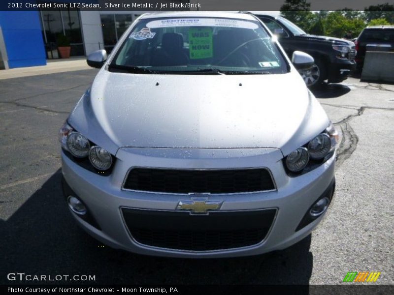 Silver Ice Metallic / Jet Black/Brick 2012 Chevrolet Sonic LTZ Sedan