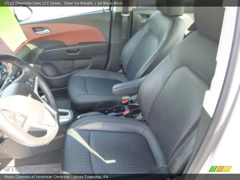 Silver Ice Metallic / Jet Black/Brick 2012 Chevrolet Sonic LTZ Sedan