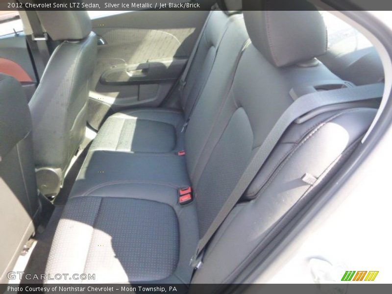 Silver Ice Metallic / Jet Black/Brick 2012 Chevrolet Sonic LTZ Sedan