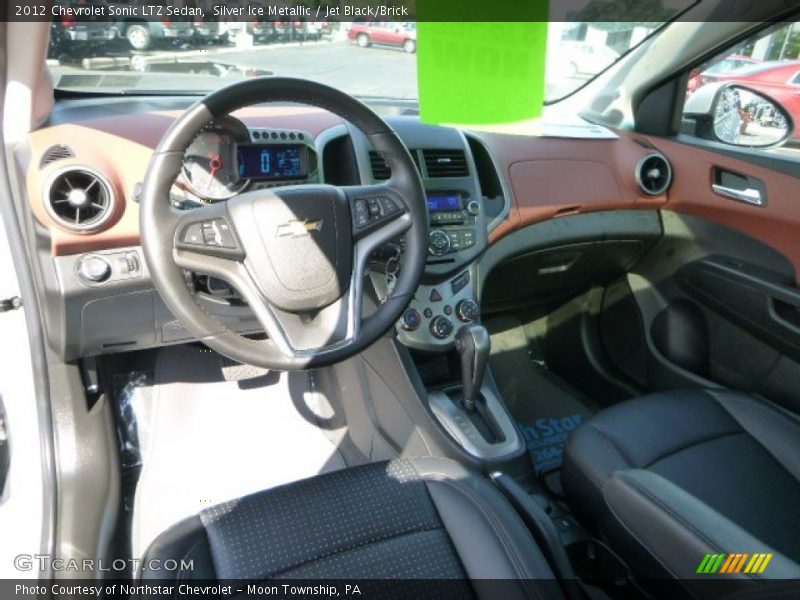 Silver Ice Metallic / Jet Black/Brick 2012 Chevrolet Sonic LTZ Sedan