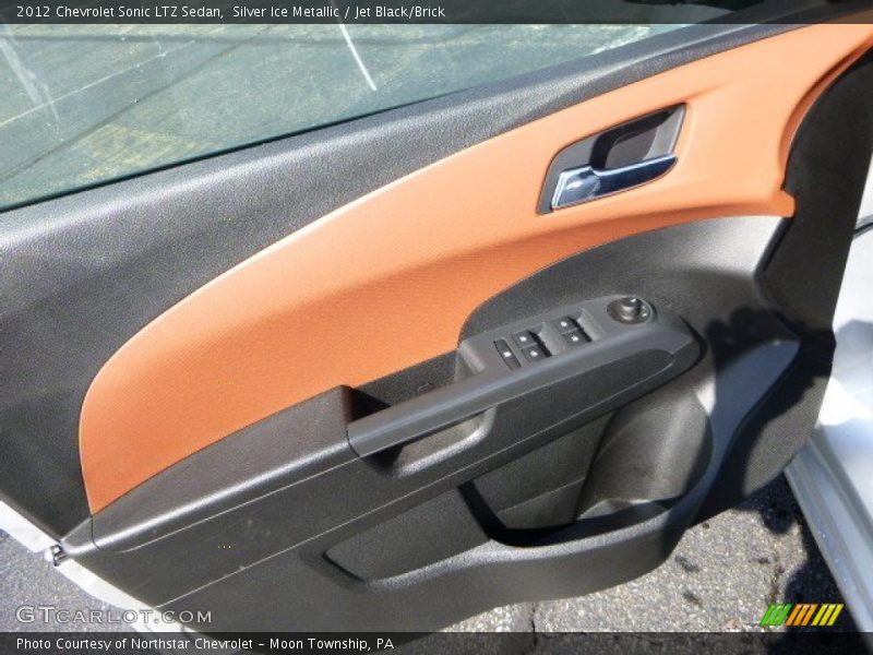 Silver Ice Metallic / Jet Black/Brick 2012 Chevrolet Sonic LTZ Sedan