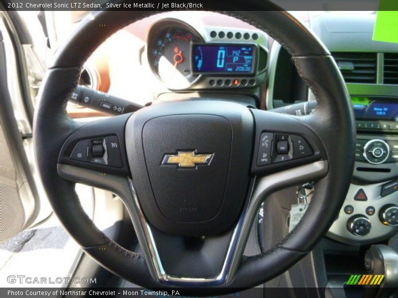 Silver Ice Metallic / Jet Black/Brick 2012 Chevrolet Sonic LTZ Sedan