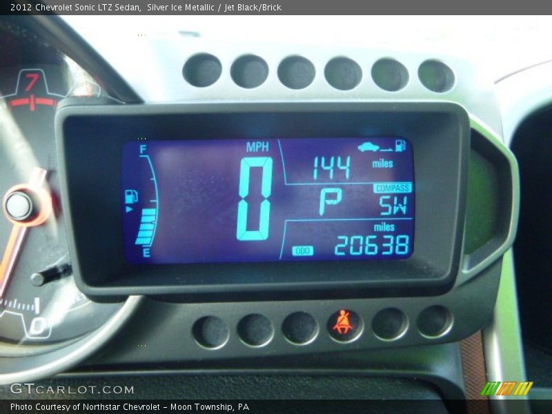 Silver Ice Metallic / Jet Black/Brick 2012 Chevrolet Sonic LTZ Sedan