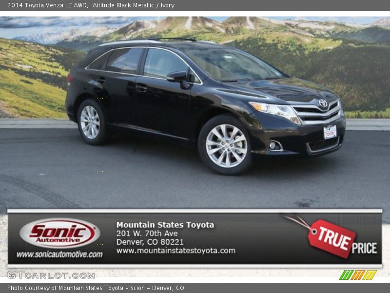 Attitude Black Metallic / Ivory 2014 Toyota Venza LE AWD