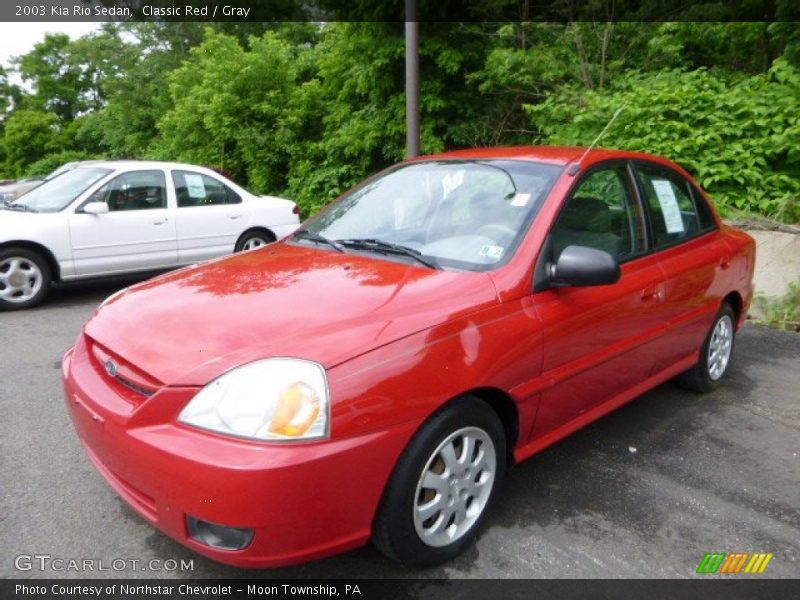 Front 3/4 View of 2003 Rio Sedan