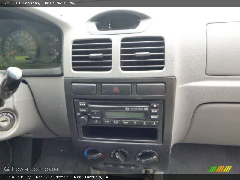 Classic Red / Gray 2003 Kia Rio Sedan