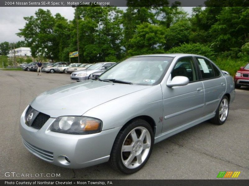 Molten Silver / Charcoal 2004 Nissan Sentra SE-R Spec V