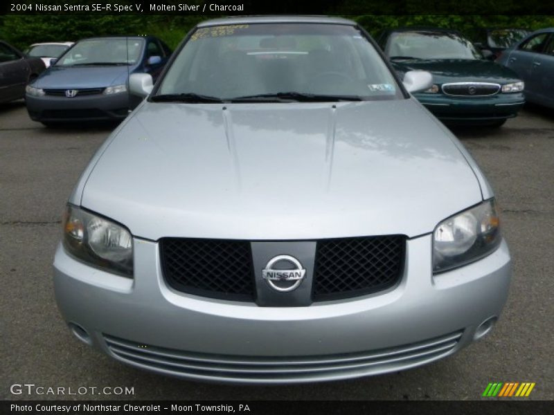 Molten Silver / Charcoal 2004 Nissan Sentra SE-R Spec V