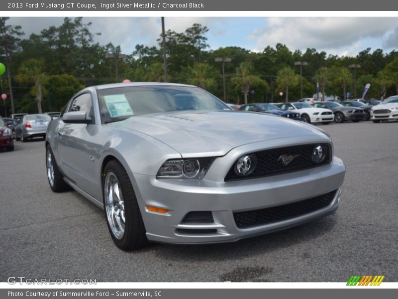 Ingot Silver Metallic / Charcoal Black 2013 Ford Mustang GT Coupe