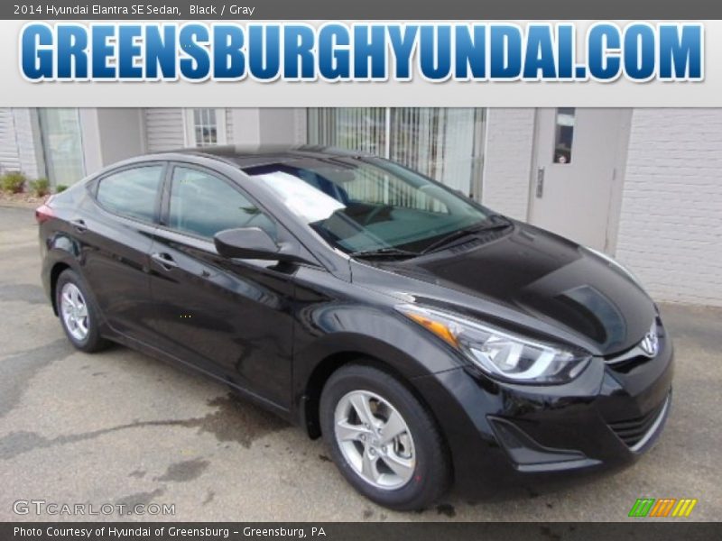 Black / Gray 2014 Hyundai Elantra SE Sedan