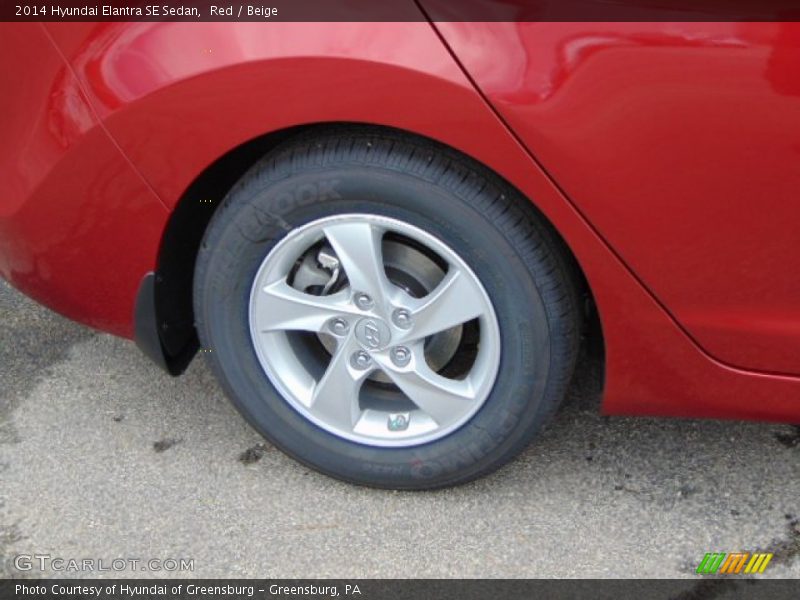 Red / Beige 2014 Hyundai Elantra SE Sedan