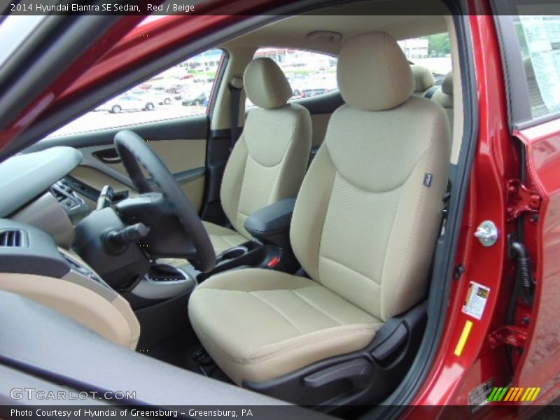 Red / Beige 2014 Hyundai Elantra SE Sedan