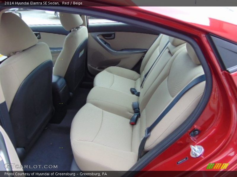 Red / Beige 2014 Hyundai Elantra SE Sedan