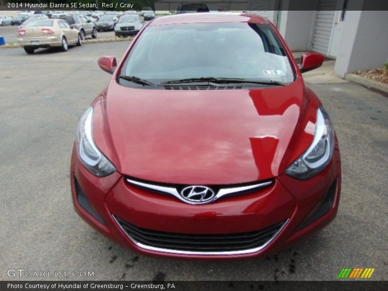 Red / Gray 2014 Hyundai Elantra SE Sedan