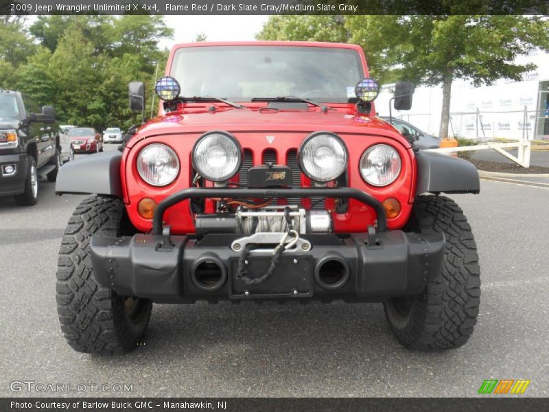 Flame Red / Dark Slate Gray/Medium Slate Gray 2009 Jeep Wrangler Unlimited X 4x4