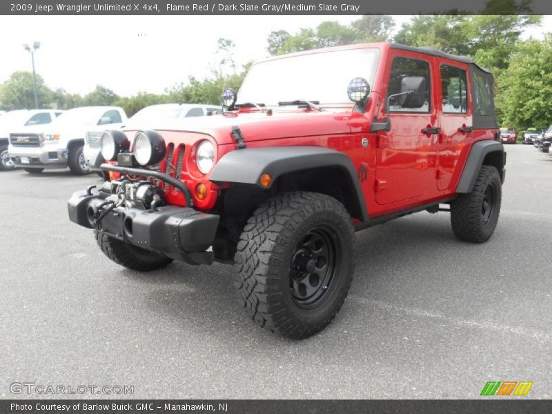 Flame Red / Dark Slate Gray/Medium Slate Gray 2009 Jeep Wrangler Unlimited X 4x4