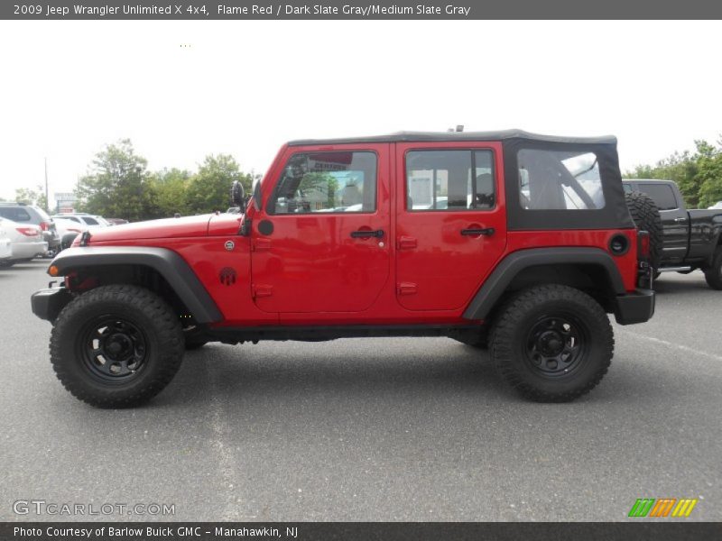 Flame Red / Dark Slate Gray/Medium Slate Gray 2009 Jeep Wrangler Unlimited X 4x4