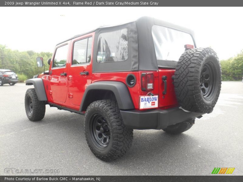 Flame Red / Dark Slate Gray/Medium Slate Gray 2009 Jeep Wrangler Unlimited X 4x4