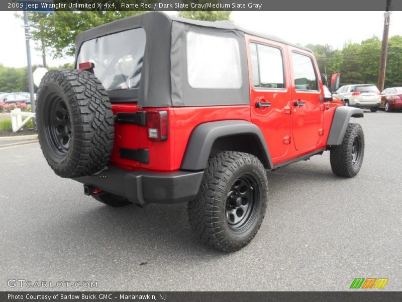 Flame Red / Dark Slate Gray/Medium Slate Gray 2009 Jeep Wrangler Unlimited X 4x4