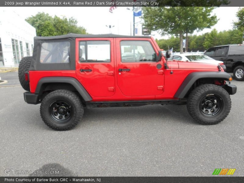 Flame Red / Dark Slate Gray/Medium Slate Gray 2009 Jeep Wrangler Unlimited X 4x4