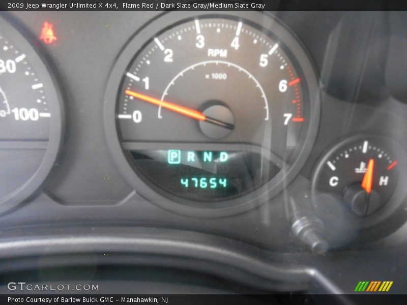 Flame Red / Dark Slate Gray/Medium Slate Gray 2009 Jeep Wrangler Unlimited X 4x4