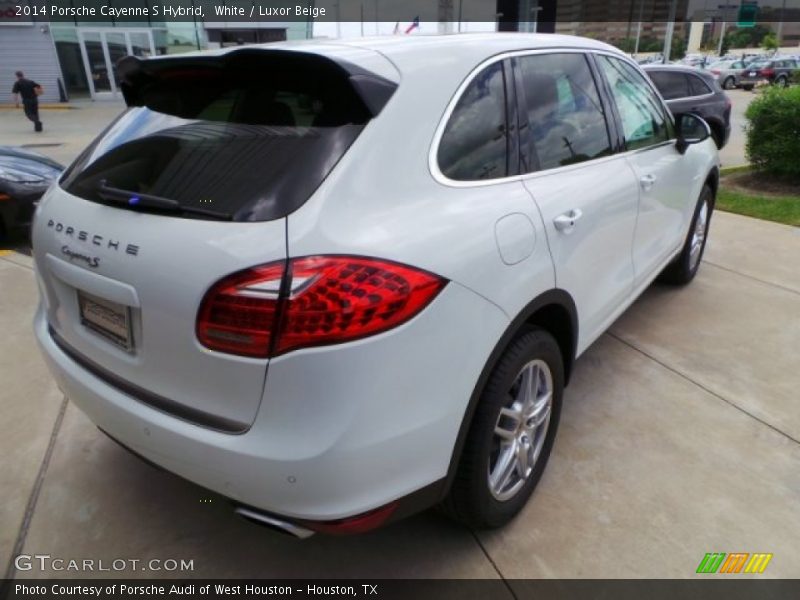 White / Luxor Beige 2014 Porsche Cayenne S Hybrid