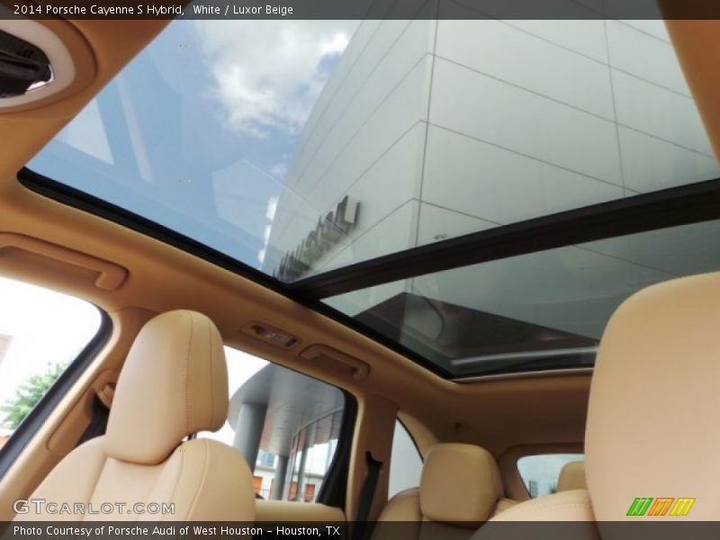 White / Luxor Beige 2014 Porsche Cayenne S Hybrid