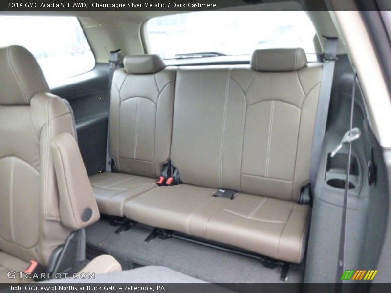 Champagne Silver Metallic / Dark Cashmere 2014 GMC Acadia SLT AWD
