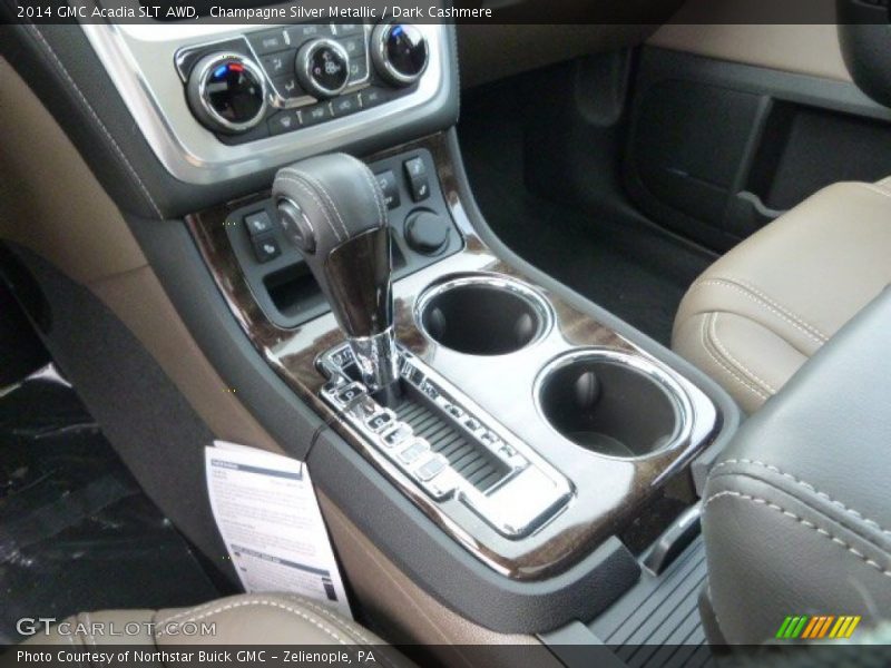 Champagne Silver Metallic / Dark Cashmere 2014 GMC Acadia SLT AWD