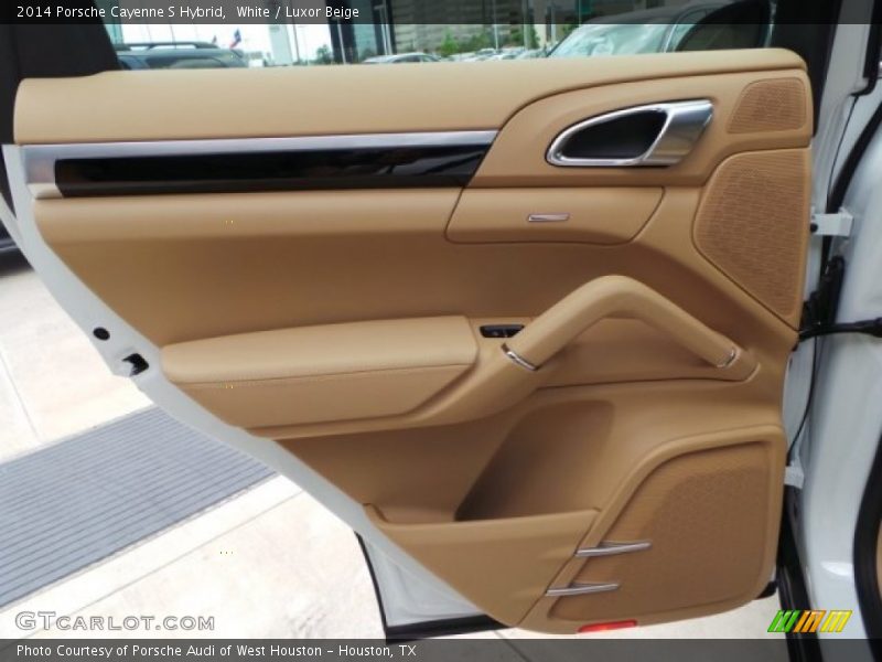 White / Luxor Beige 2014 Porsche Cayenne S Hybrid