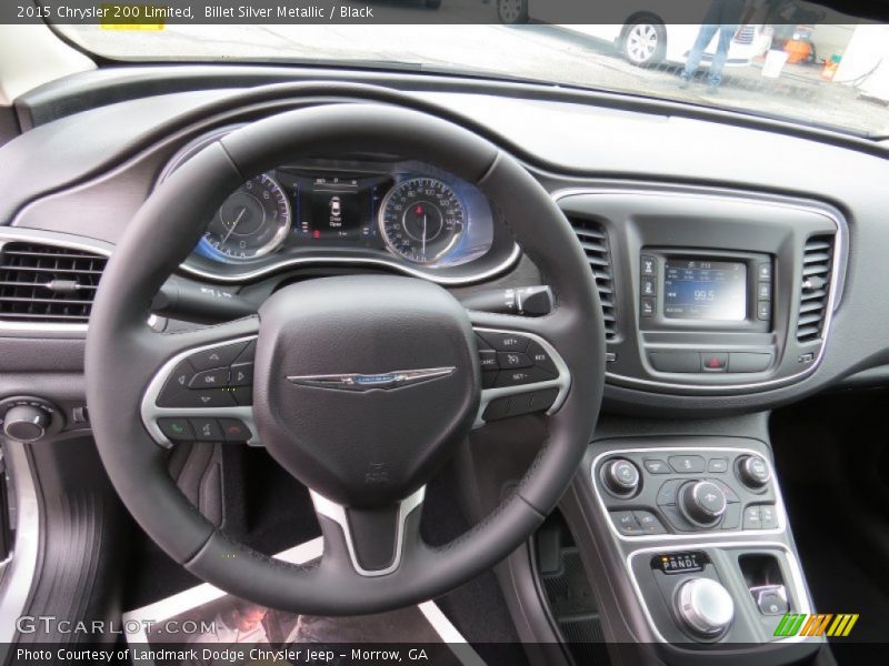 Billet Silver Metallic / Black 2015 Chrysler 200 Limited