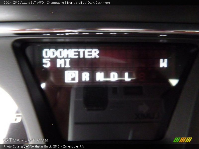 Champagne Silver Metallic / Dark Cashmere 2014 GMC Acadia SLT AWD