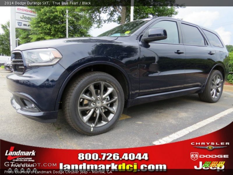 True Blue Pearl / Black 2014 Dodge Durango SXT