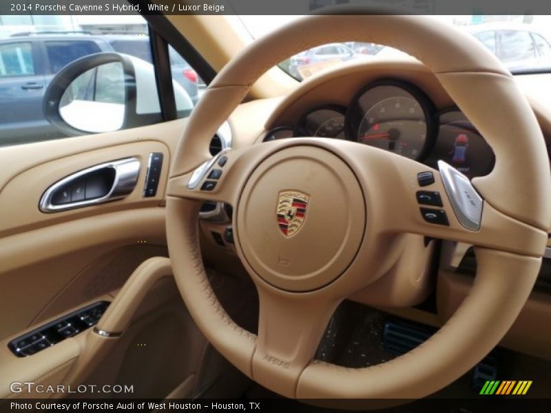 White / Luxor Beige 2014 Porsche Cayenne S Hybrid