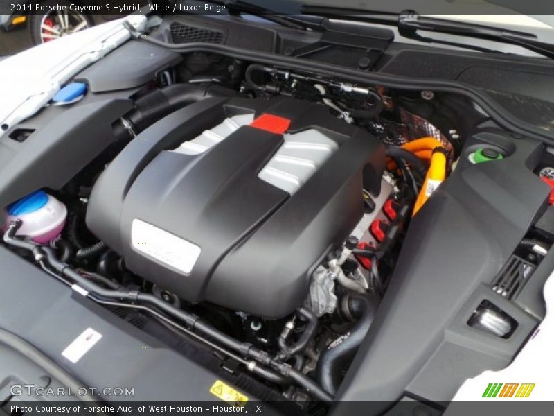 White / Luxor Beige 2014 Porsche Cayenne S Hybrid