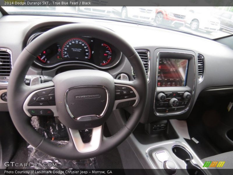 True Blue Pearl / Black 2014 Dodge Durango SXT
