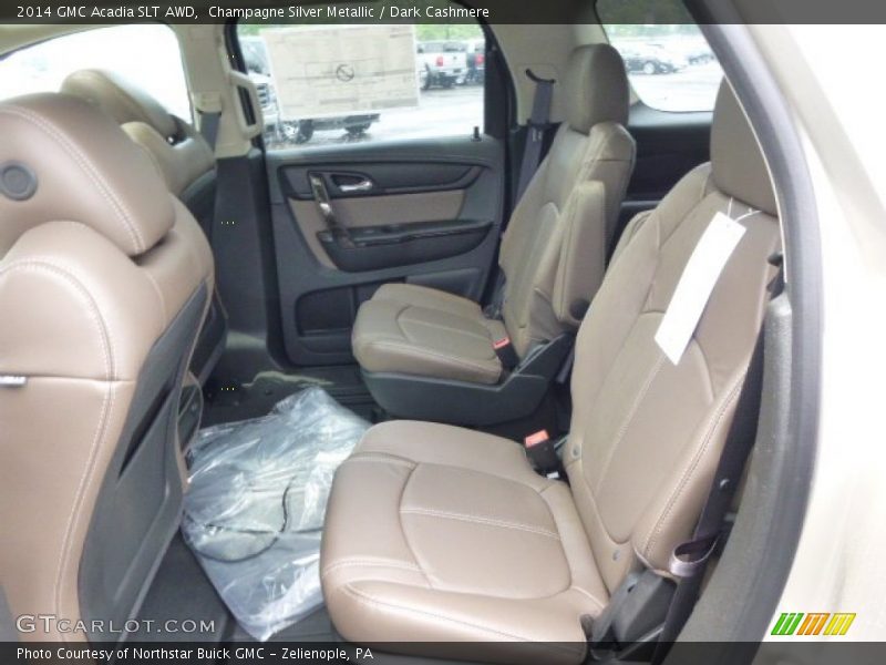 Champagne Silver Metallic / Dark Cashmere 2014 GMC Acadia SLT AWD