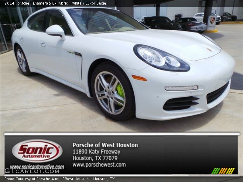 White / Luxor Beige 2014 Porsche Panamera S E-Hybrid