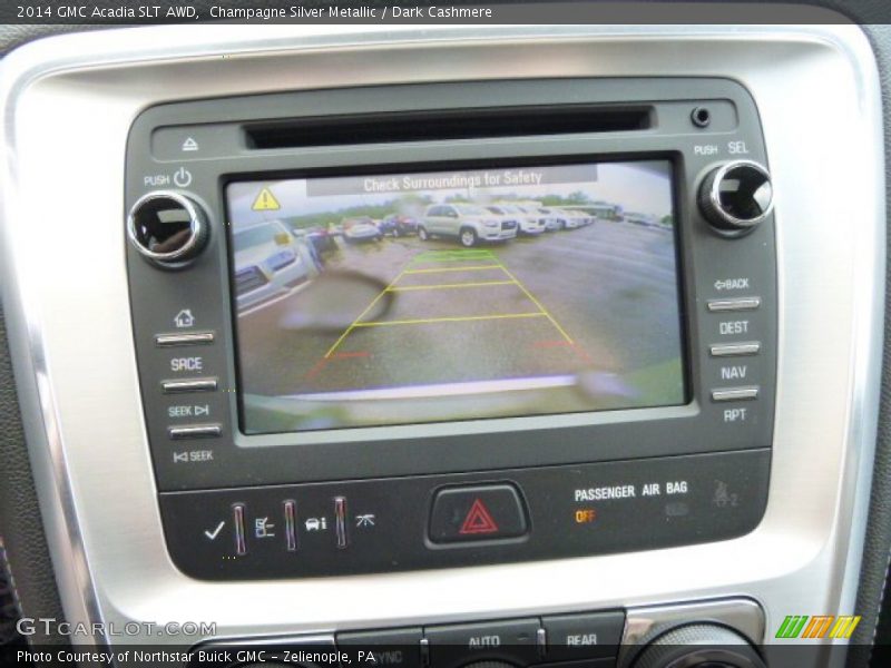 Champagne Silver Metallic / Dark Cashmere 2014 GMC Acadia SLT AWD