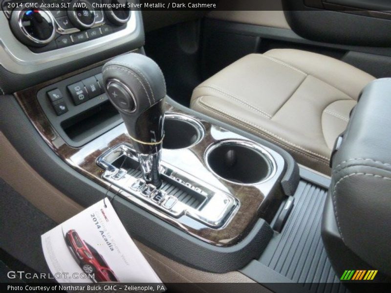 Champagne Silver Metallic / Dark Cashmere 2014 GMC Acadia SLT AWD