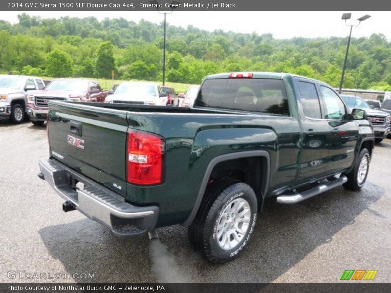 Emerald Green Metallic / Jet Black 2014 GMC Sierra 1500 SLE Double Cab 4x4