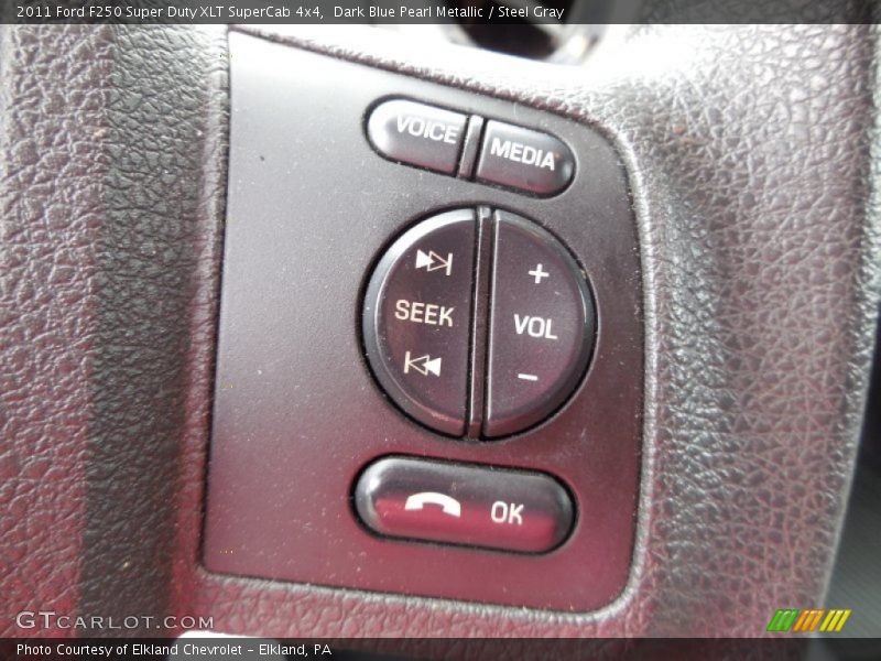 Dark Blue Pearl Metallic / Steel Gray 2011 Ford F250 Super Duty XLT SuperCab 4x4