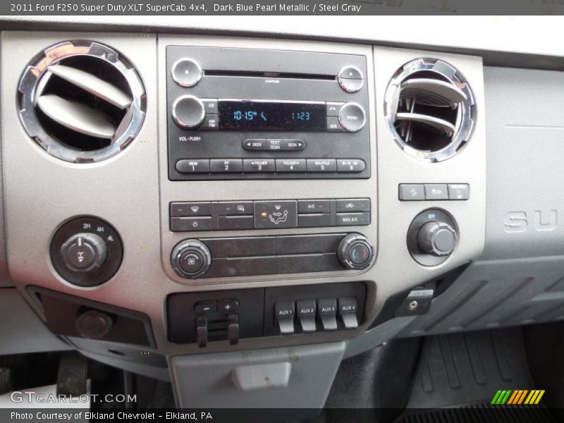 Dark Blue Pearl Metallic / Steel Gray 2011 Ford F250 Super Duty XLT SuperCab 4x4